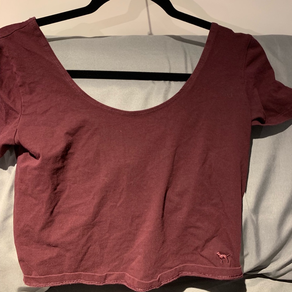 Maroon crop top